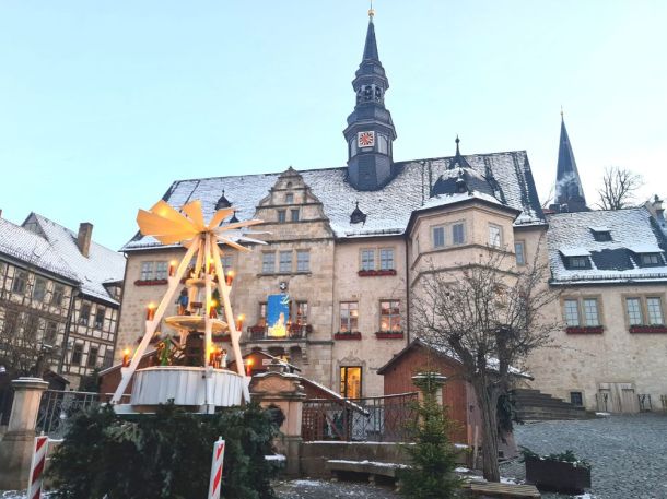 Marktplatz Blankenburg zur Weihnachtszeit
