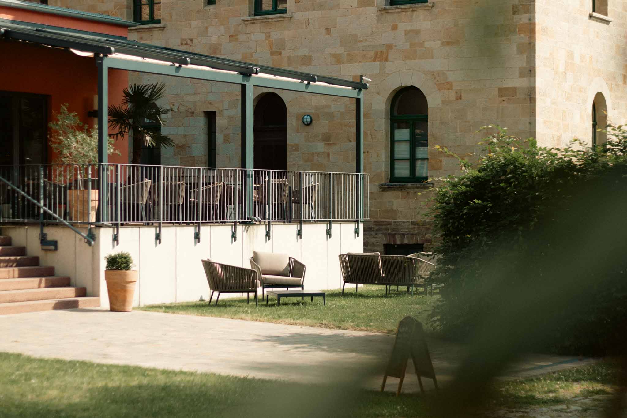 Terasse vom Schlosshotel Blankenburg