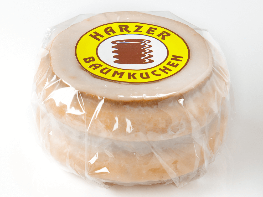Eingepackter Baumkuchen aus der Harzer Manufaktur
