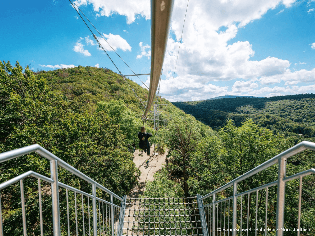 Startpunkt Baumschwebebahn Harz mit Talblick