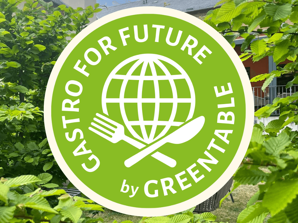Greentable Logo mit Aufschrift Gastro for Future