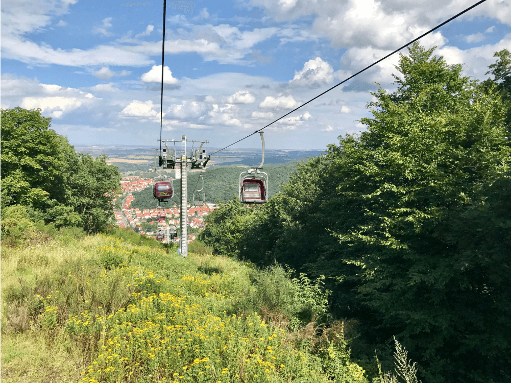 Seilbahn in Thale hinauf zur Rosstrappe