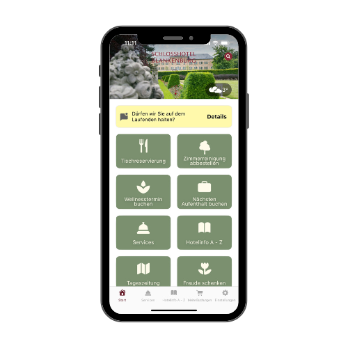 App Übersicht Schlosshotel Blankenburg