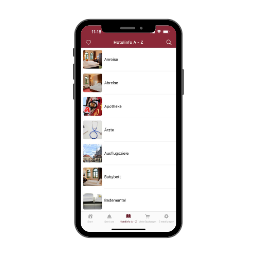 Diese Hotelinformationen liefert dir unsere Schlosshotel Blankenburg App