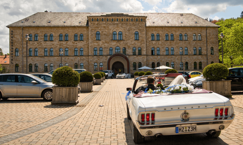 Hochzeitsauto Schlosshotel Blankenburg