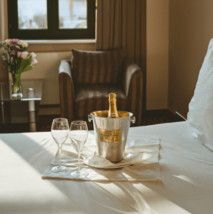 Sekt Hotelzimmer