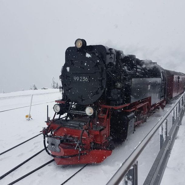 Harzer Brockenbahn im Winter